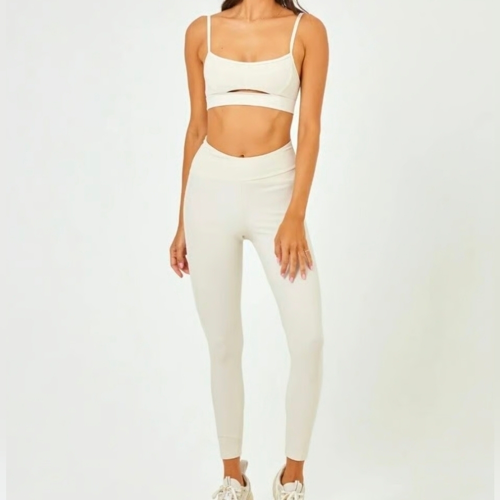 L*SPACE Ribbed Rush Sports Bra Size L & Mercer Leggings Size M NWT $200